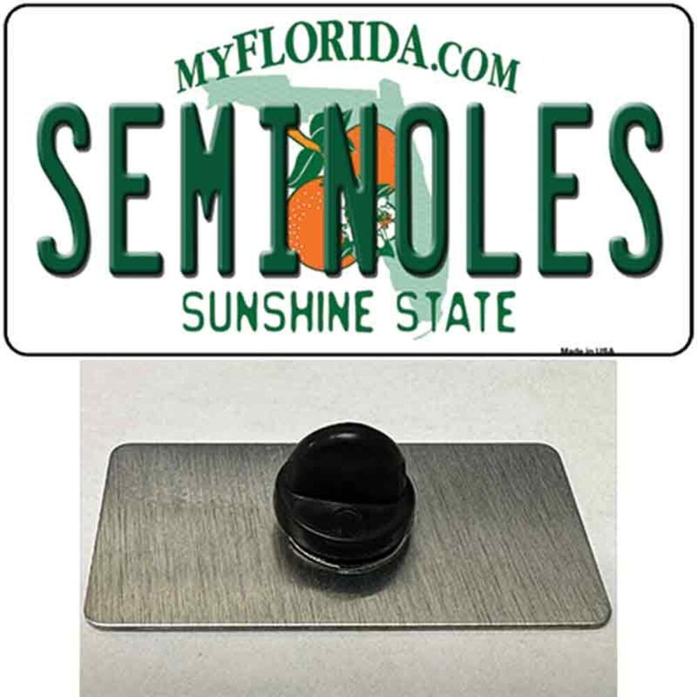 FSU Seminoles Hat Pin Tag Novelty Metal Backpack Retro Football New 1.5"x.75"